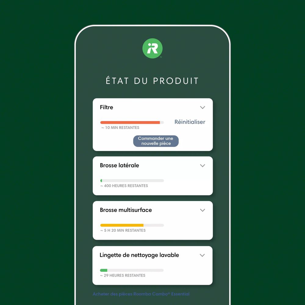 Application iRobot&nbsp;Home pour surveiller l&rsquo;&eacute;tat du robot